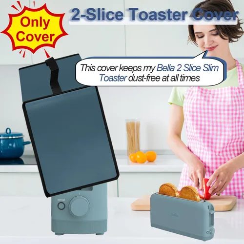 Miniatura 2 de Funda para tostadora Bella de 2 rebanadas delgada, Funda para tostadora de 2 rebanadas, Funda para tostadora impermeable, resistente al calor y al
