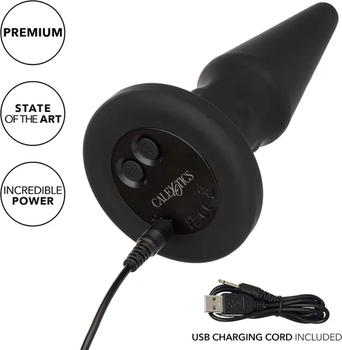 Miniatura 4 de CalExotics Bionic - Vibrador de tapón anal anal de sonda de beso negro con cuentas - SE-0850-15-3