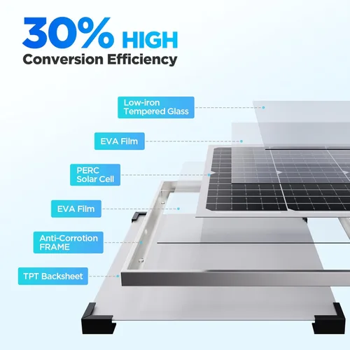 Miniatura 4 de Cargador y mantenedor de batería solar de 30 W y 12 V, kit de carga de goteo impermeable con controlador inteligente IP68, vidrio templado de alto