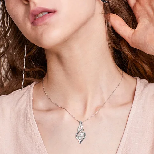 Miniatura 5 de POPKIMI Regalos para hermana de hermana, regalos de cumpleaños de hermana 234 hermanas, collar de plata de ley con concha de abulón de cristal