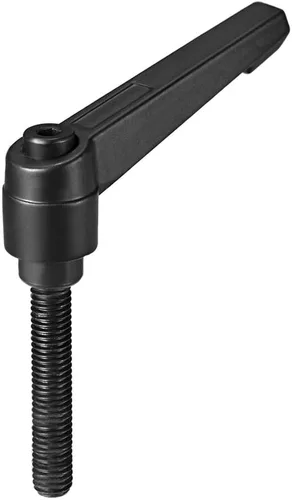Miniatura 13 de uxcell Mango M6 x 1.575 in Palanca de sujeción ajustable Rosca Botón de trinquete macho roscado Perillas de tornillo de liberación rápida Pernos