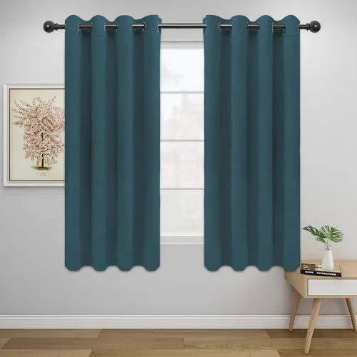 Miniatura 26 de Easy-Going - Cortinas opacas para dormitorio, aislamiento térmico sólido con ojales, cortinas de ventana para reducción de ruido, cortinas