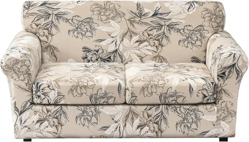 Miniatura 23 de HOTNIU 4 fundas elásticas para sofá (1 funda de sofá + 3 fundas de cojín), fundas de sofá antideslizantes, protector de muebles de sofá, ajuste