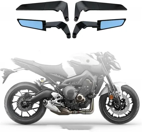 Miniatura 2 de Motorcycle Rearview Mirror For FZ8 FZ-8 Motorcycle Mirrors Stealth Winglets Mirror To Rotate Adjustable Mirrors