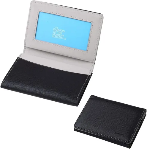 Miniatura 2 de Multicolor sólido para hombre de cuero clip de dinero Navidad para padre, Negro, gris-ecm10a05