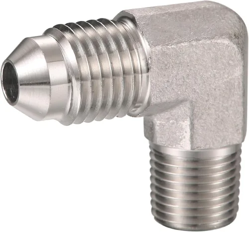 Miniatura 3 de 4AN Macho Flare a 1/8 NPT Tubo Macho 90 Grados Adaptador de Conexión de Acero Inoxidable Conector de Unión