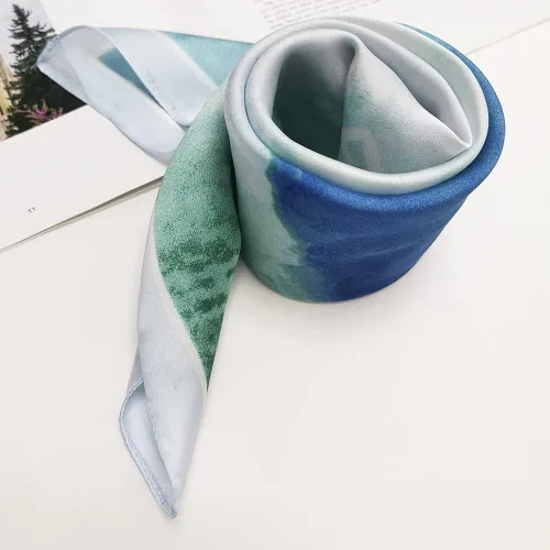 Miniatura 50 de FONYVE - Pañuelo de satén sedoso de tamaño mediano para mujer, cuadrado, 27.5 x 27.5 pulgadas