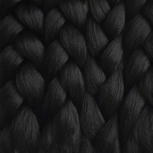 Miniatura 4 de #1B - Cabello trenzado de ganchillo, 5 unids/lote, extensiones de cabello trenzado jumbo de 24 pulgadas, cabello sintético para trenzar fibra