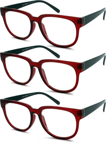 Miniatura 6 de Paquete de 3 lentes de lectura para mujer con marco de plástico elegante