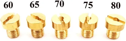 Miniatura 2 de DJ-Motor Jets de carburador de 5 mm #60 65 70 75 80 para bicicleta motorizada de 2 tiempos de 50cc 60cc 66cc 80cc bicicleta de empuje