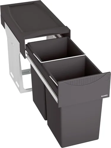 Blanco 526376 Botton II 30/2 - Contenedor para clasificador de residuos de cocina 30/2-526376, negro, 48,2 x 25,1 x 40