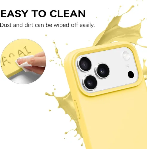 Miniatura 467 de GUAGUA Funda compatible con iPhone 17 Pro Max de 6.9 pulgadas, silicona líquida, goma de gel suave, delgada, forro de microfibra delgada