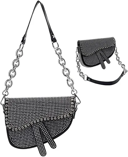 Bolsa de hombro para silla de montar, bolsa de axila con correa cruzada para el hombro, bolsas cruzadas retro para axilas, bolso vintage