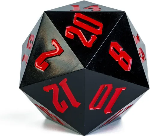 Miniatura 24 de 55mm dados de 20 lados DND, dados gigantes D20 D&D poliédricos grandes D20 con caja de regalo de dados para Dungeons and Dragons, juegos de mesa RPG