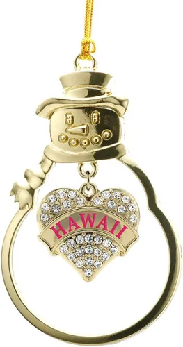 Miniatura 53 de Inspired Silver - Twin #1 - Adorno de Navidad dorado - Adorno de árbol de Navidad con dije de corazón con circonita cúbica - Decoración colgante