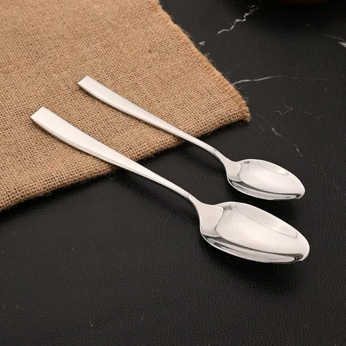 Miniatura 3 de Cucharas de cena de acero inoxidable 18/10, cucharas plateadas para comer sopa, cereales, cuchara de comida para uso diario