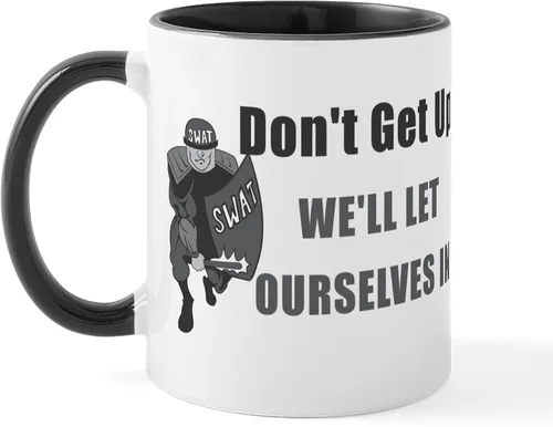 Miniatura 4 de CafePress SWAT Dont Get Up - Taza de café de cerámica de 11 oz (11.0 fl oz)