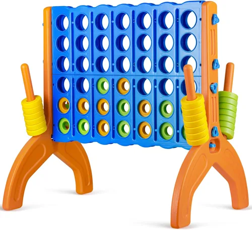 Ayeboovi - Juego gigante de 4 en fila, juego de patio Jumbo de 4 a puntuación para niños y adultos, juego de conexión familiar para fiestas en