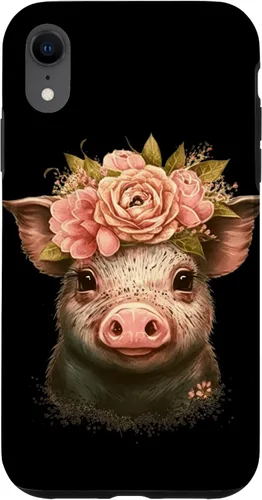 Miniatura 25 de Pig with Leopard Headband Flower Cute Pig Lover Case for iPhone 17