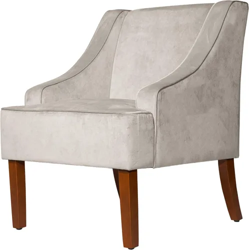 Miniatura 5 de HomePop Swoop - Silla de sala de estar con apoyabrazos, terciopelo gris
