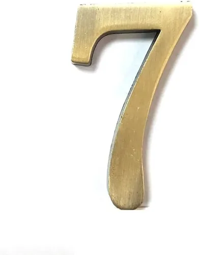 Miniatura 9 de Números de buzón de 2 pulgadas de aleación de zinc hueca, números de dirección de puerta 3D autoadhesivos para casa, apartamento, oficina, bronce