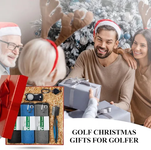 Miniatura 6 de Toalla de golf de microfibra con patrón de gofres Kit de herramientas de cepillo con limpiador de ranuras para palos Herramienta de golf Divot
