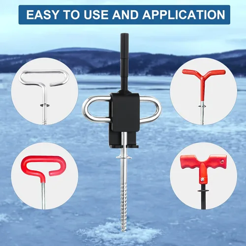 Miniatura 4 de Ice Anchor Drill Adapter, Ice Fishing Shelter Accessories, Universal for Ice Anchors