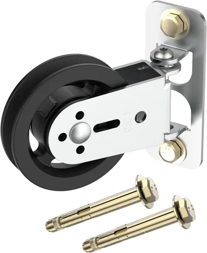 Bloques de polea de gimnasio, rueda de polea fija de montaje en pared de 3.5 pulgadas/3.465 in, rotación de actualización de 180 grados, soporte de