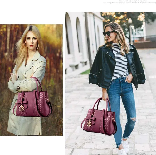 Miniatura 2 de Bolsos de mano para mujer de piel sintética de PU, bolso de hombro