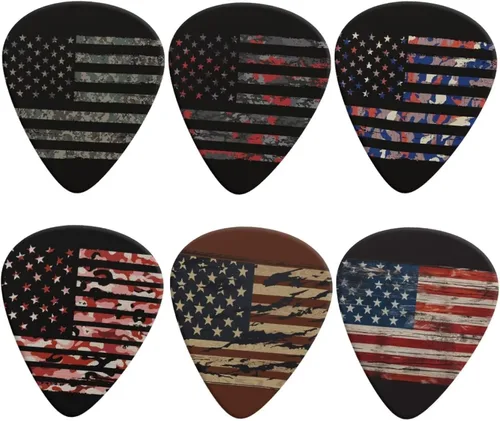Miniatura 30 de KEIAHUAN Cool Skull - Púas de guitarra – Plectros triángulos clásicos para bajos, guitarras acústicas y eléctricas – Púas pesadas para guitarristas