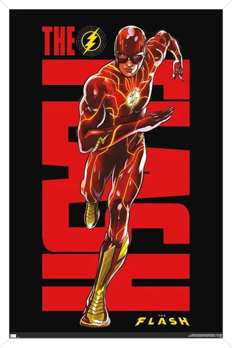 Miniatura 14 de Trends International DC Comics Movie The Flash - Póster de pared de Barry Allen Versión enmarcada de caoba