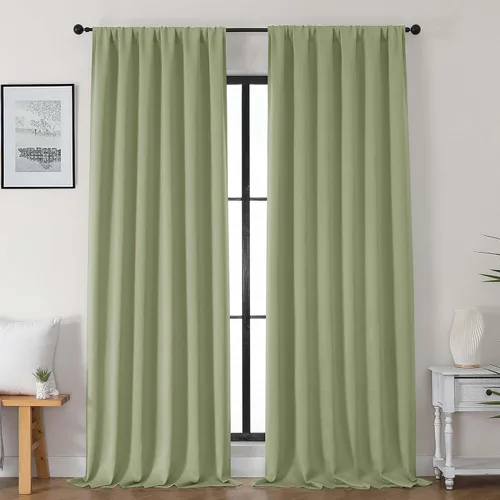 Miniatura 111 de Gwine Cortinas opacas para dormitorio, 54 pulgadas de largo, paneles de cortina de ventana con aislamiento térmico y reducción de ruido, cortinas
