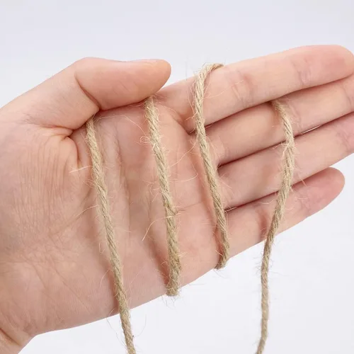 Miniatura 5 de Cuerda de yute de 1000 pies de 0.118 in de grosor natural para jardín, cuerda resistente para jardinería, agrupación, manualidades, manualidades