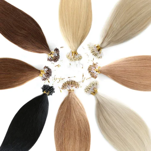 Miniatura 4 de 2500 extensiones de cabello con microenlaces, cuentas forradas de silicona de 0.197 in para extensiones de cabello humano con punta I Tip