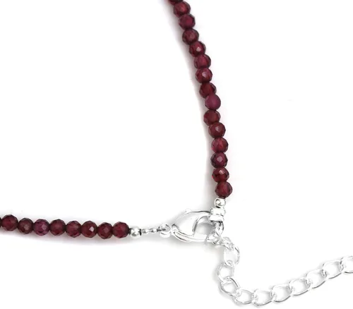Miniatura 30 de Gempires - Tobillera ligera hecha a mano con cuentas, diseño clásico, hipoalergénica, chapada en plata de 11 pulgadas, regalo único para uso diario
