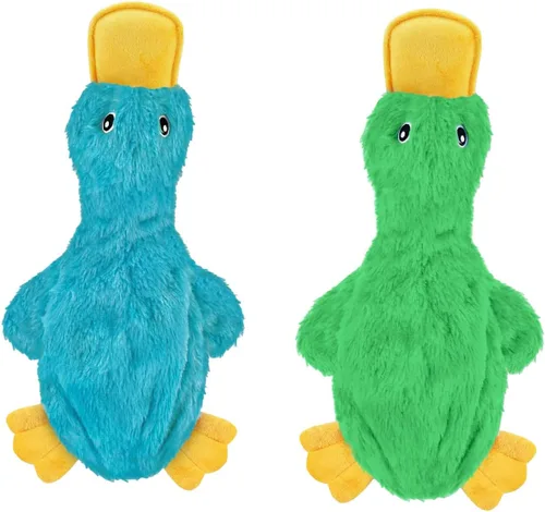 Miniatura 18 de Best Pet Supplies - Juguetes para cachorros y perros adultos, crujen y hacen chirridos, pato, verde claro aCrinkle Duck (verde claro)