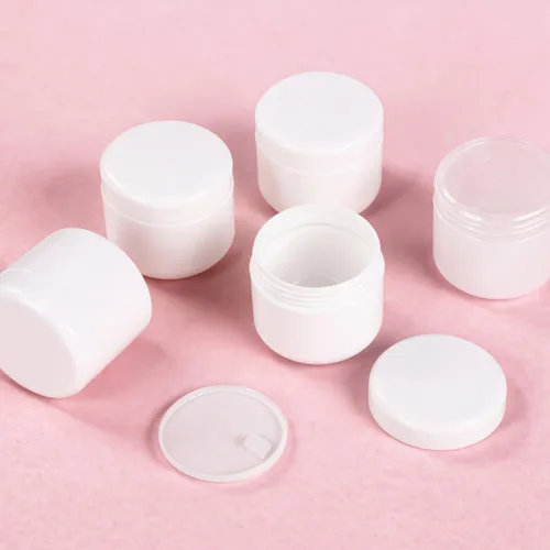 Miniatura 7 de Tarro de plástico blanco de 8 onzas (8.82 oz) con tapa de cúpula recargable, tarros cosméticos de maquillaje, crema facial vacía, bálsamo labial
