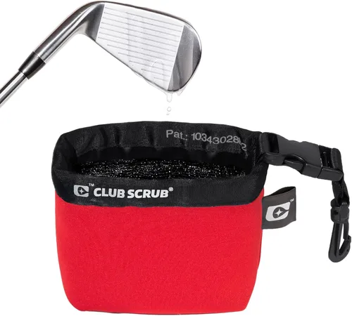 Miniatura 13 de Club Scrub Bolsa de limpieza para palos de golf y pelotas de golf, forro impermeable con tecnología de cara limpia, clip desmontable, lavable a Negro
