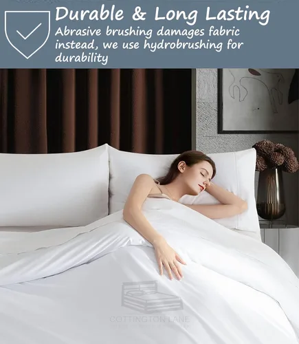 Miniatura 3 de Sábanas extra largas de tamaño individual XL para dormitorio, sábanas de microfibra súper suave, ropa de cama de lujo de hotel, sábanas de Blanco