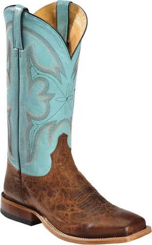 Miniatura 3 de Tony Lama Mens Sealy Square Toe Casual Botas Mid Calf - Azul, Marrón