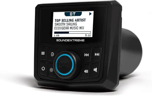 Miniatura 2 de SoundExtreme de ECOXGEAR Receptor estéreo marino AM/FM 200-Watt impermeable Bluetooth para deportes acuáticos con controlador LED de 4 zonas