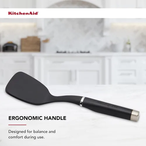 Miniatura 4 de KitchenAid KO015OHOBA - Espátula corta de nailon Gourmet, color negro mate