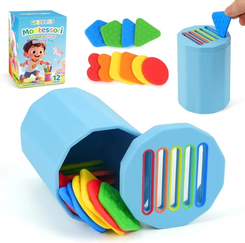 Juguetes Montessori para niños pequeños de 1 a 2 años, clasificadores de formas y colores, juguetes sensoriales para niños de 1 a 3 años, juguetes