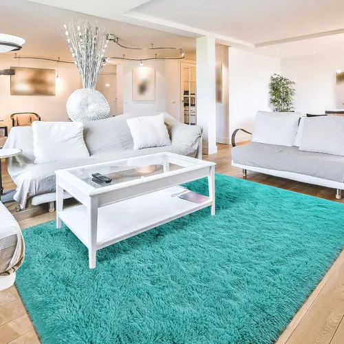 Miniatura 10 de Terrug Alfombra Corredor Negra Esponjosa para Dormitorio, 2x6 Pies Lindas Alfombras de Área de Pelo Largo para Pasillo, Alfombra de Felpa Suave
