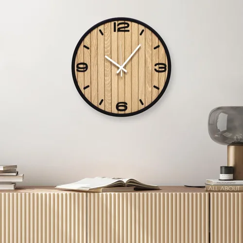 Miniatura 4 de Reloj de pared redondo de 8 pulgadas, funciona con pilas, de cuarzo, sin tictac, para apartamento, sala de estar, dormitorio, pasillo, aula, fácil A