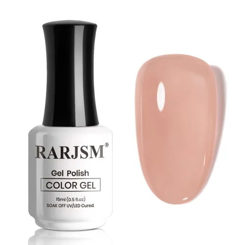 Miniatura 21 de RARJSM Esmalte de Uñas en Gel Nude Transparente Rosa Saludable Claro Esmalte de Uñas en Gel Nude Transparente Rosa Intenso Gelatinoso Barniz de Uñas