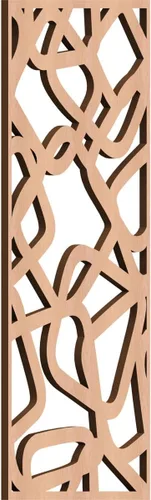 Miniatura 115 de Acme Paneles de pared decorativos de madera con calado, 9 3/8 pulgadas de ancho x 24 3/8 pulgadas de alto x 1/4 de alto, roble rojo