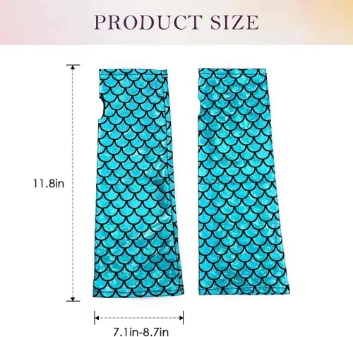 Miniatura 2 de RELBCY Guantes de escamas metálicas, guantes sin dedos, guantes largos para fiesta, accesorios de disfraces para mujeres y niñas