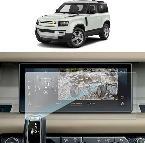 SKTU Protector de pantalla para Land Rover Defender 90 110 10 2020-2022, pantalla de navegación de 10 pulgadas, vidrio templado, dureza 9H, Defender