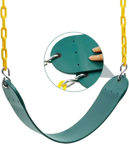 Miniatura 2 de Asiento de columpio de cubo completo con respaldo alto para niños pequeños, accesorios para columpios Verde
